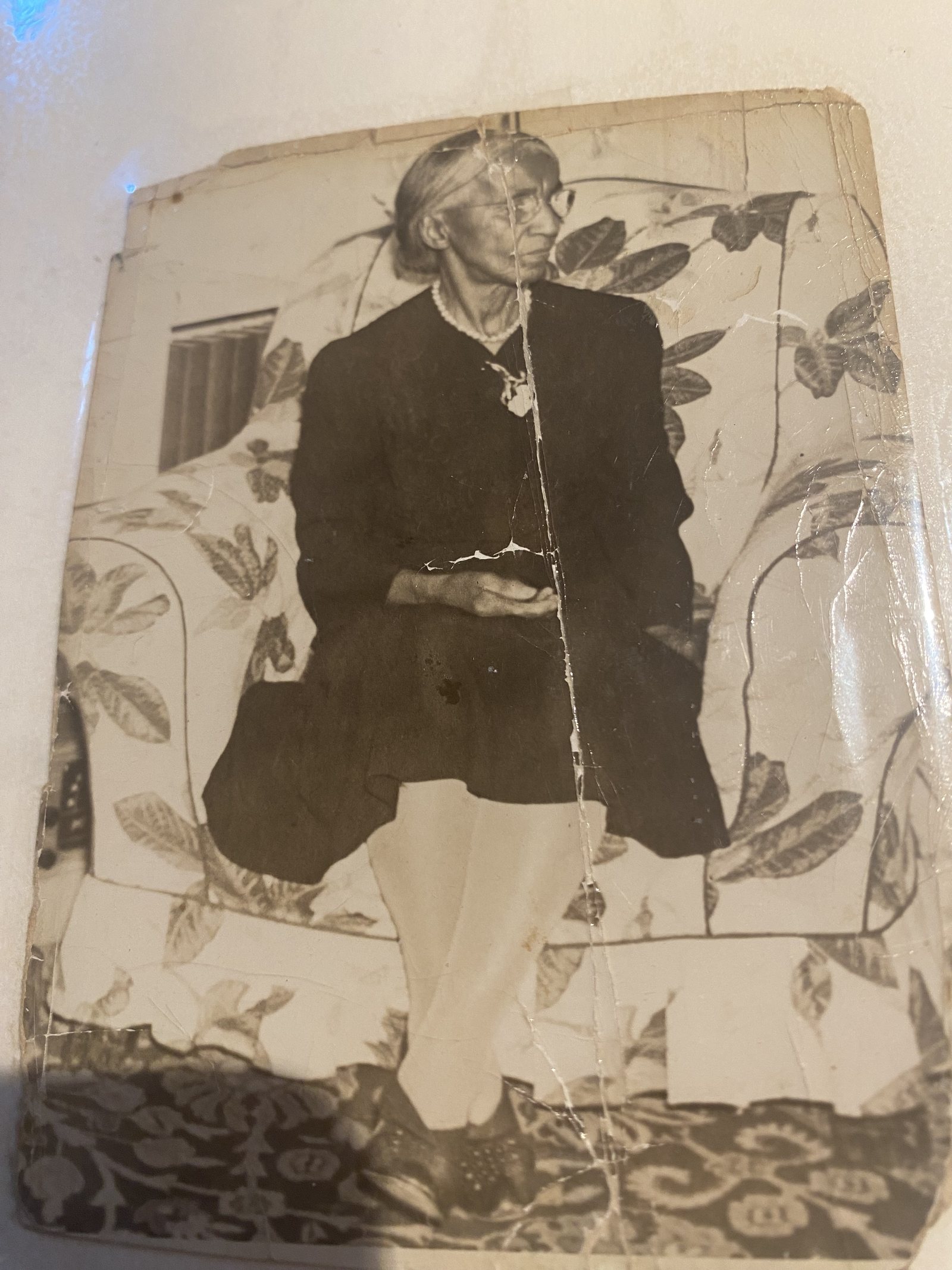 Sepia-toned portrait of a Holland family elder